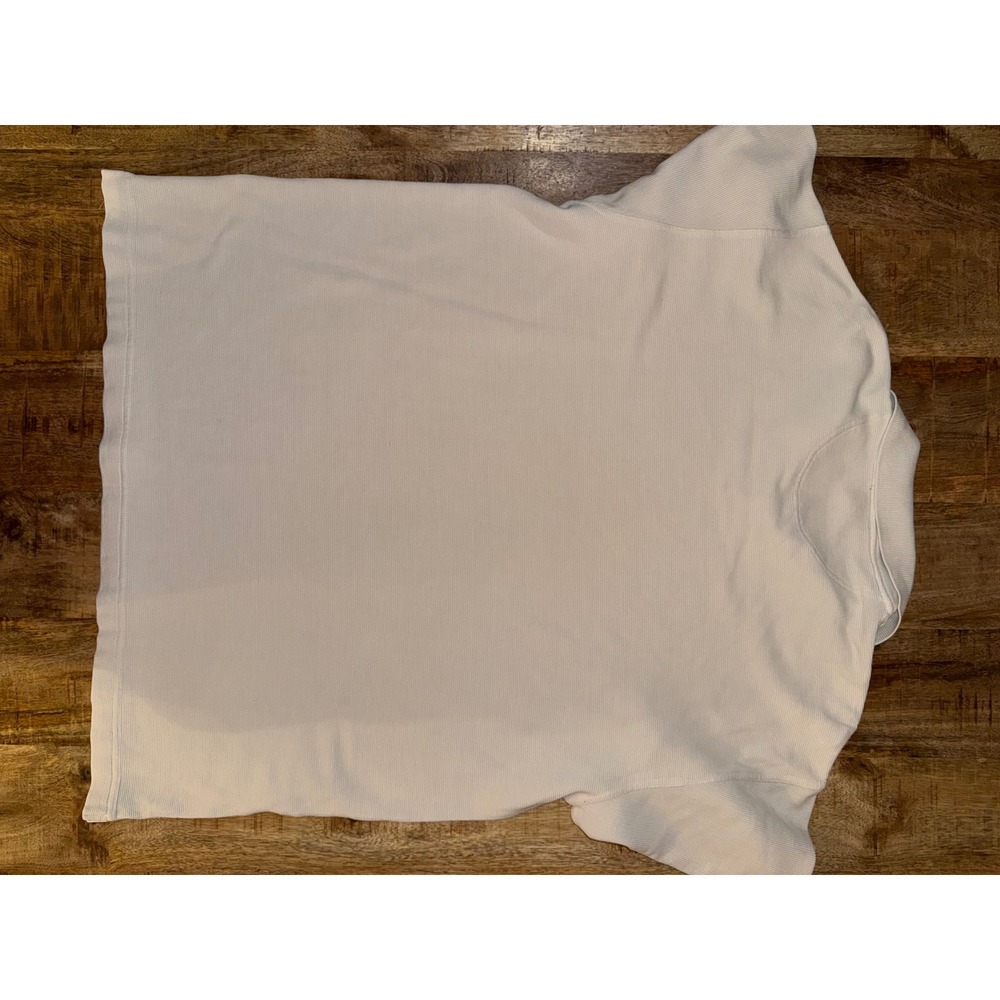 Harold Powell Mens XL Silk Cotton Knit Polo Shirt Cream HK-3434 - Picture 4 of 7